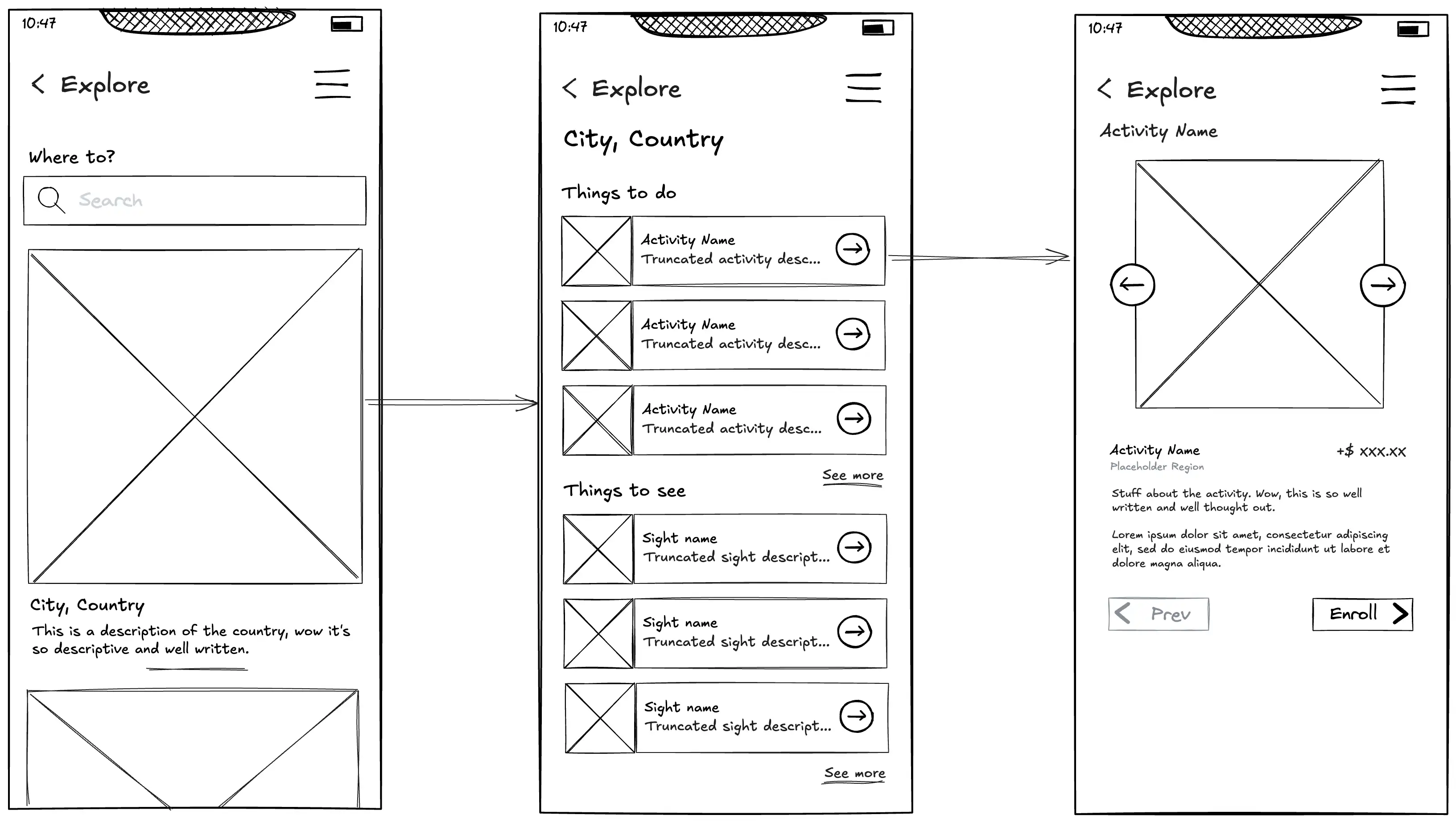 User-flow - Explore tab