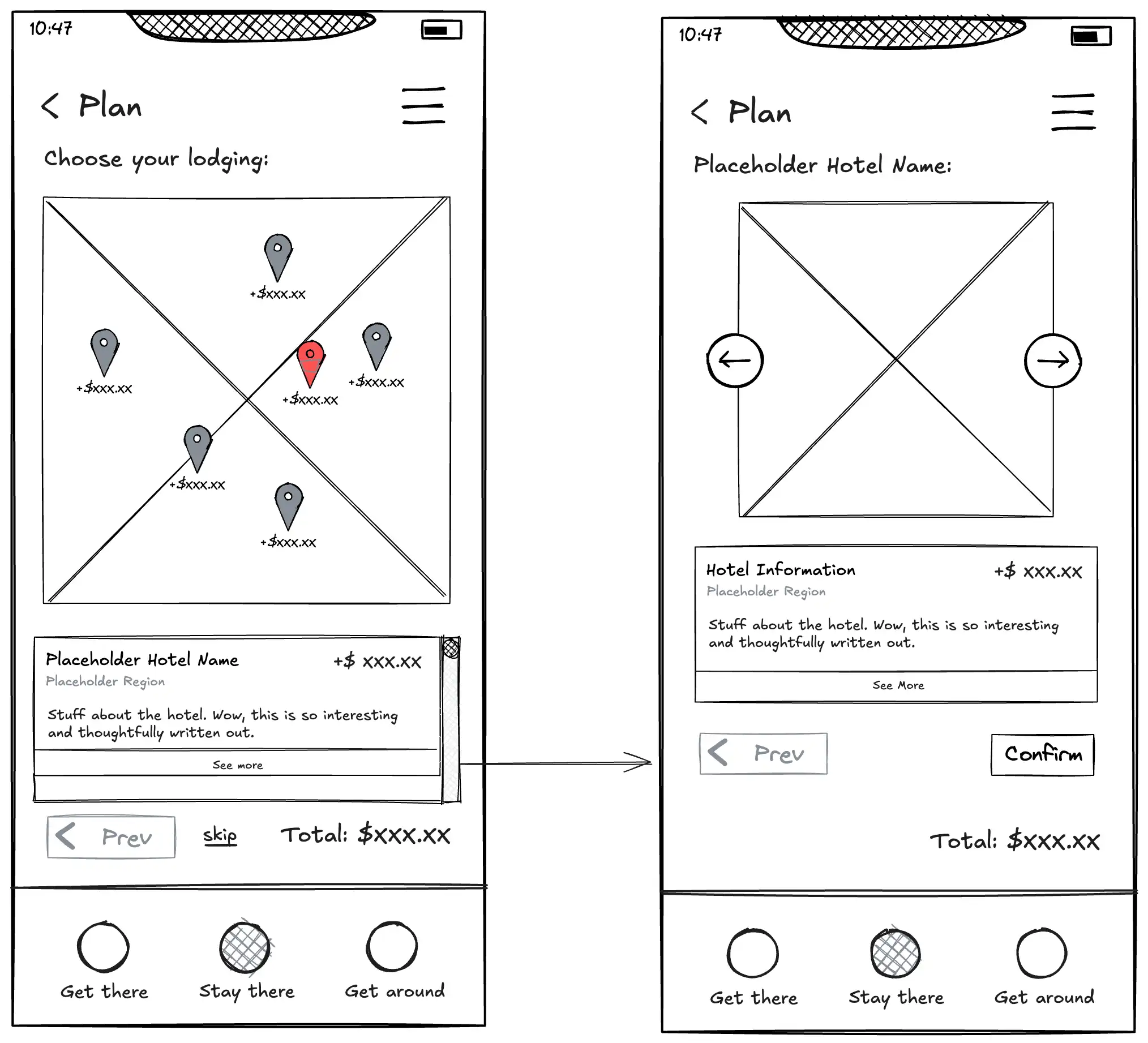 User-flow - Lodging picker